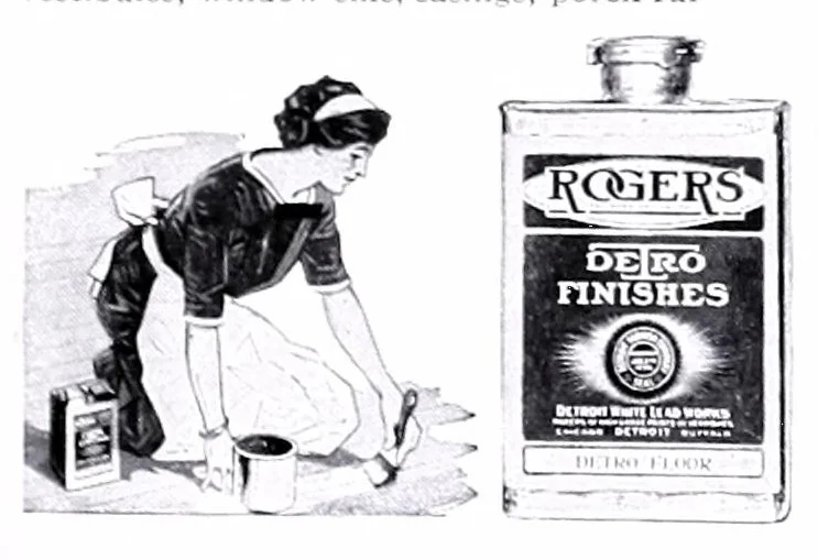 An illustration from Suggestions for practical and artistic home construction : Rogers paints & varnishes., 1918, leaf 13