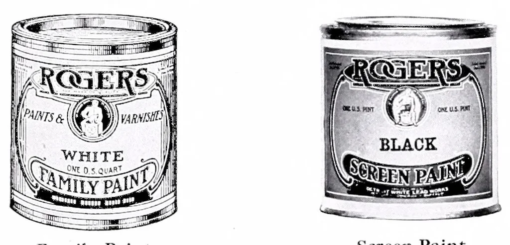 An illustration from Suggestions for practical and artistic home construction : Rogers paints & varnishes., 1918, leaf 19
