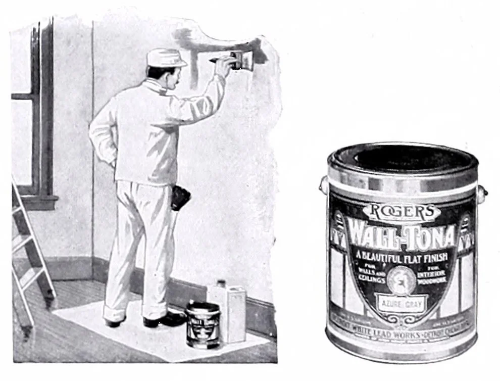 An illustration from Suggestions for practical and artistic home construction : Rogers paints & varnishes., 1918, leaf 8