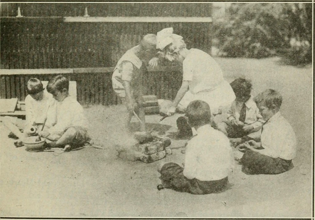 An illustration from A suggestive state course of study for kindergarten-primary grades, submitted at the request of the county and city superintendents of schools, 1922, leaf 46