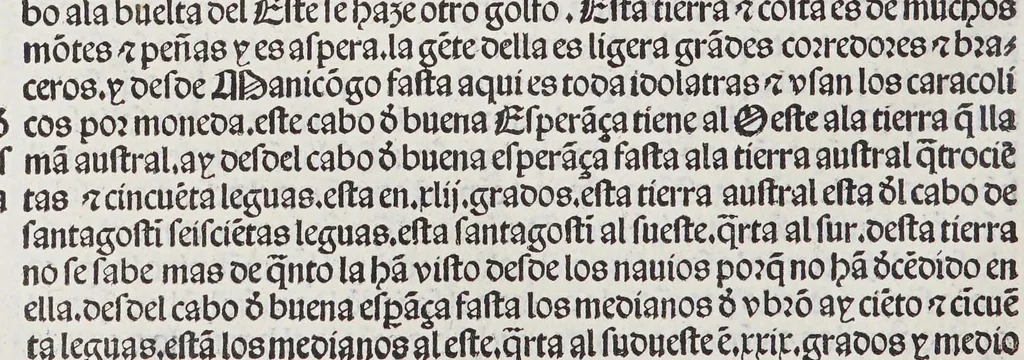 An illustration from Suma de geographia q[ue] trata de todas las partidas [y] prouincias del mundo: en especial de las Indias. [Y] trata largame[n]te del arte del marear: juntame[n]te con la espera en roma[n]ce: con el regimie[n]to del sol [y] del norte: nueuamente hecha, 1519, leaf 120