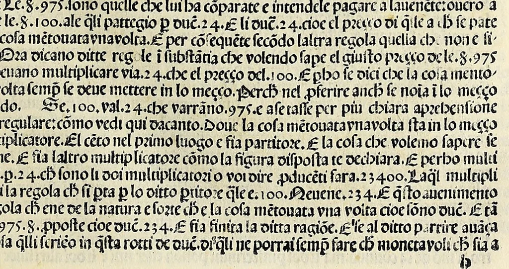 An illustration from Su[m]ma de arithmetica geometria proportioni [et] proportionalita, leaf 133
