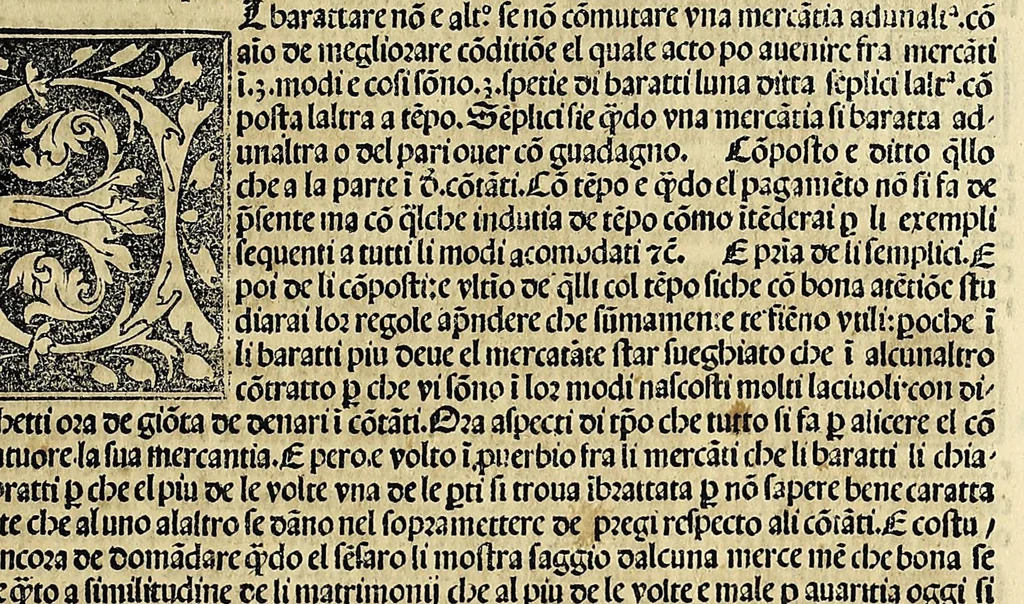 An illustration from Su[m]ma de arithmetica geometria proportioni [et] proportionalita, leaf 341