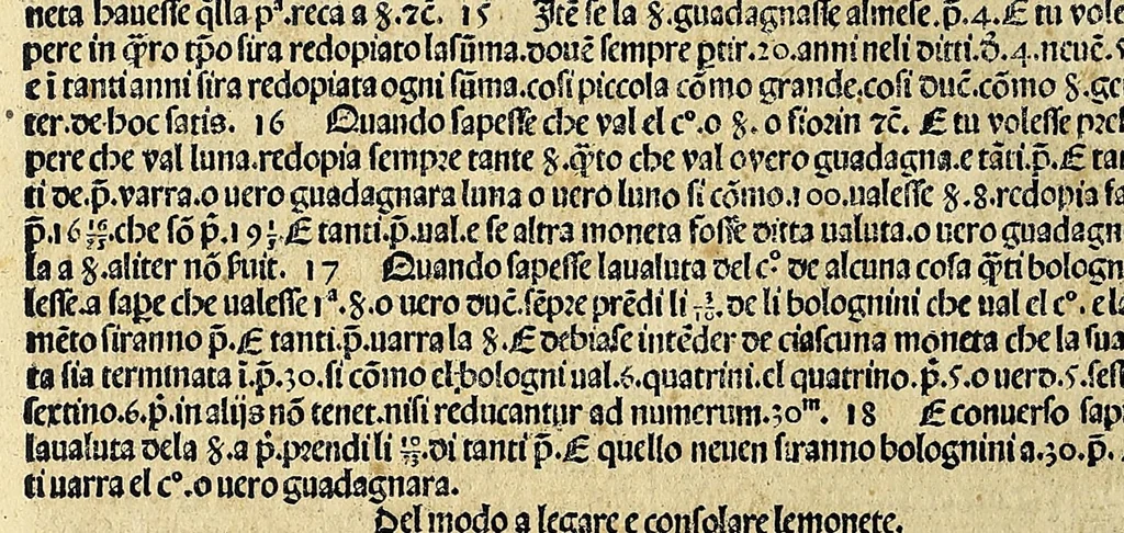 An illustration from Su[m]ma de arithmetica geometria proportioni [et] proportionalita, leaf 384