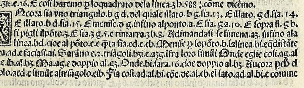 An illustration from Su[m]ma de arithmetica geometria proportioni [et] proportionalita, leaf 493