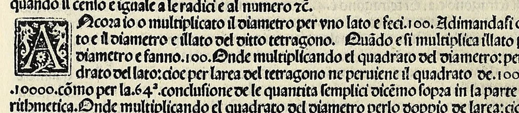 An illustration from Su[m]ma de arithmetica geometria proportioni [et] proportionalita, leaf 502