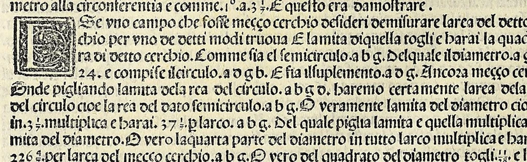 An illustration from Su[m]ma de arithmetica geometria proportioni [et] proportionalita, leaf 530