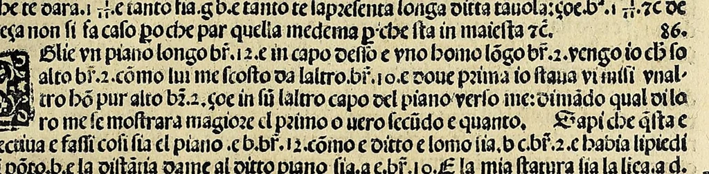 An illustration from Su[m]ma de arithmetica geometria proportioni [et] proportionalita, leaf 597
