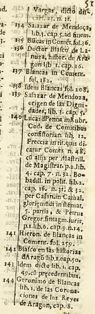 An illustration from Summaria investigacion de el origin, y privilegios, de los ricos hombres o nobles, caballeros, infanzones o hijos dalgo, y señores de vassallos de Aragon, y del absoluto poder queen ellos tienen. : Parte primera, 1664, leaf 415