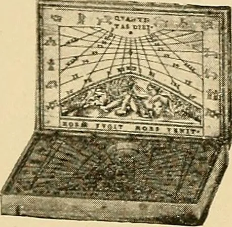 An illustration from Sun dials and roses of yesterday; garden delights which are here displayed in every truth and are moreover regarded as emblems, 1902, leaf 215
