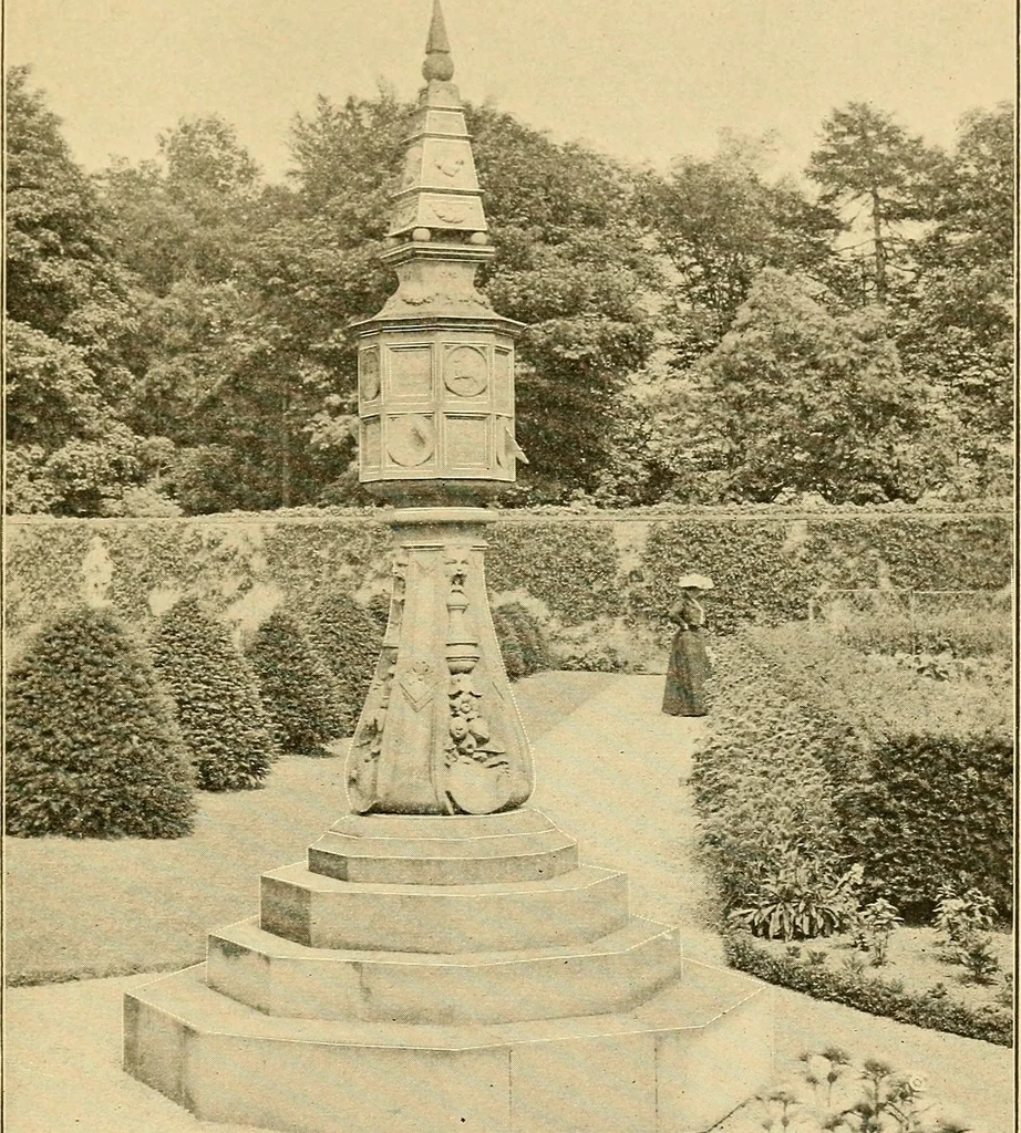 An illustration from Sun dials and roses of yesterday; garden delights which are here displayed in every truth and are moreover regarded as emblems, 1902, leaf 242