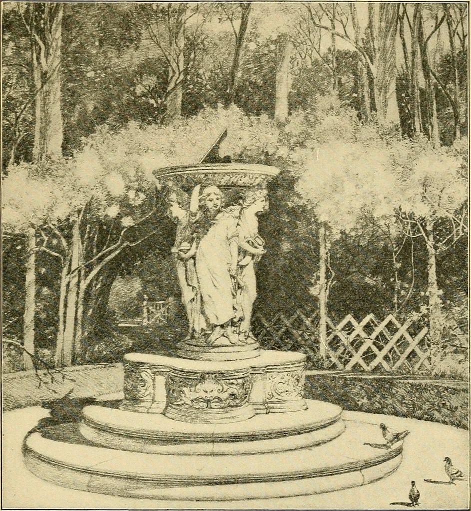 An illustration from Sun dials and roses of yesterday; garden delights which are here displayed in every truth and are moreover regarded as emblems, 1902, leaf 294