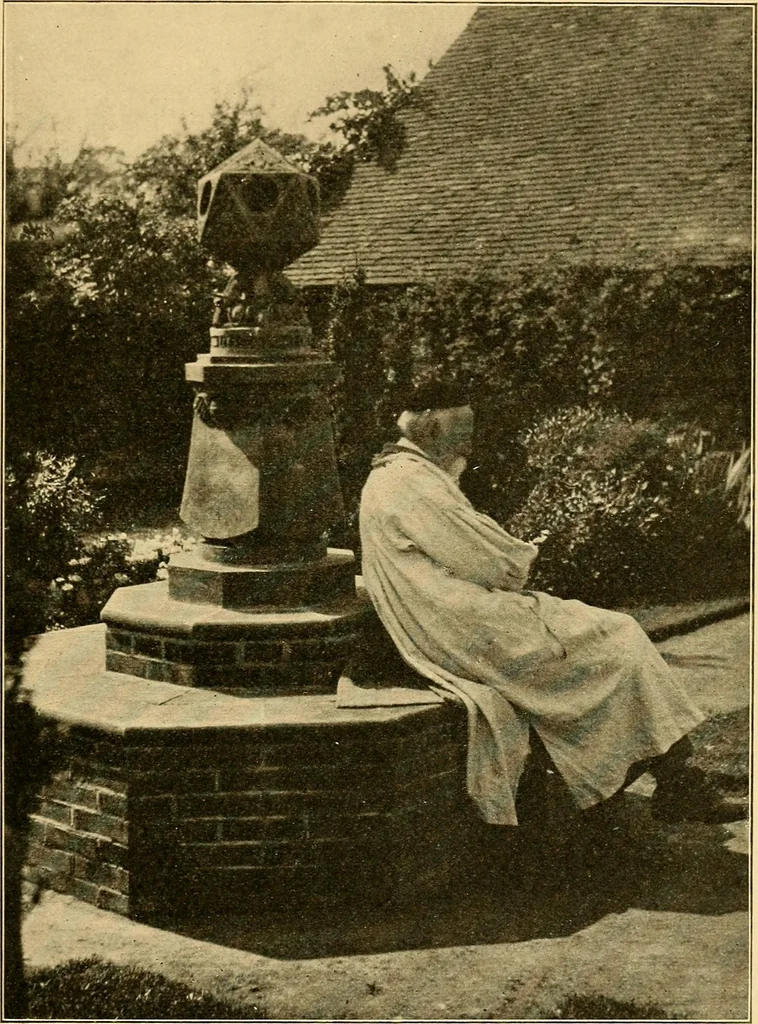 An illustration from Sun dials and roses of yesterday; garden delights which are here displayed in every truth and are moreover regarded as emblems, 1902, leaf 54