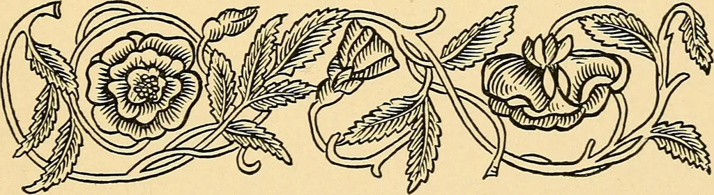 An illustration from Sun dials and roses of yesterday; garden delights which are here displayed in every truth and are moreover regarded as emblems, 1902, leaf 6
