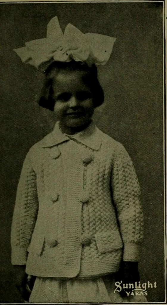 An illustration from The Sunlight book of knitting and crocheting, 1915, leaf 104
