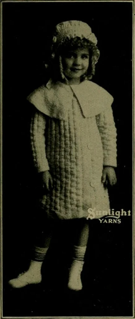 An illustration from The Sunlight book of knitting and crocheting, 1915, leaf 106