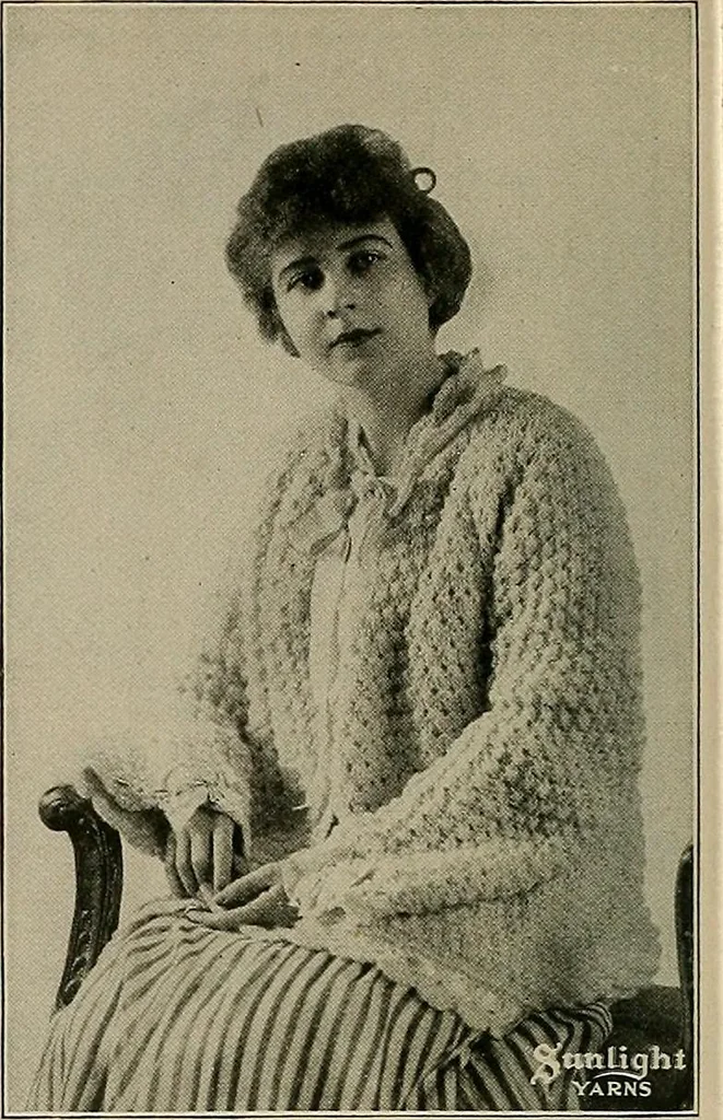 An illustration from The Sunlight book of knitting and crocheting, 1915, leaf 113