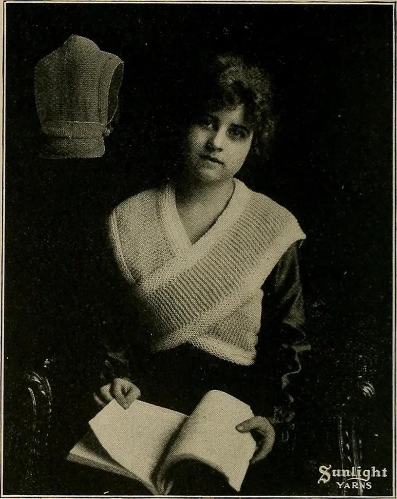 An illustration from The Sunlight book of knitting and crocheting, 1915, leaf 119