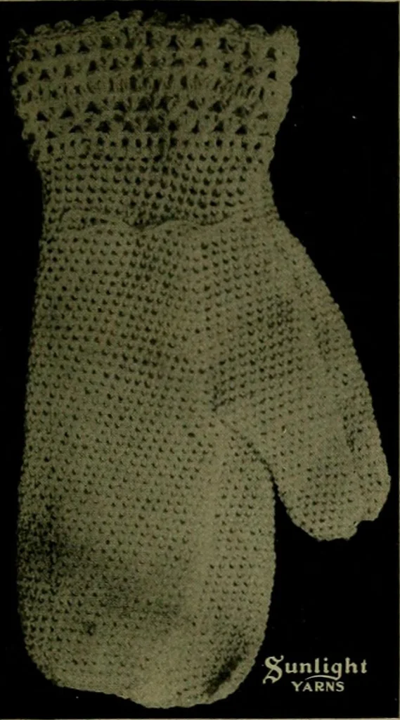 An illustration from The Sunlight book of knitting and crocheting, 1915, leaf 128