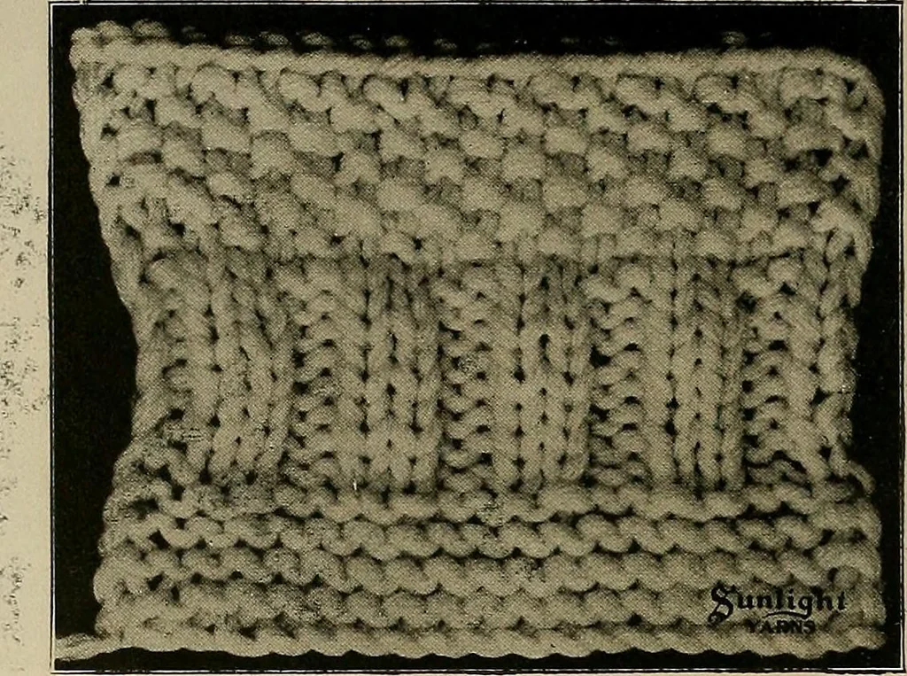 An illustration from The Sunlight book of knitting and crocheting, 1915, leaf 21