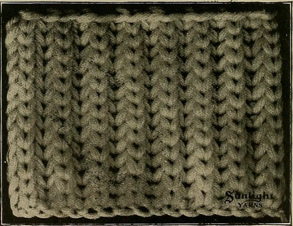 An illustration from The Sunlight book of knitting and crocheting, 1915, leaf 21