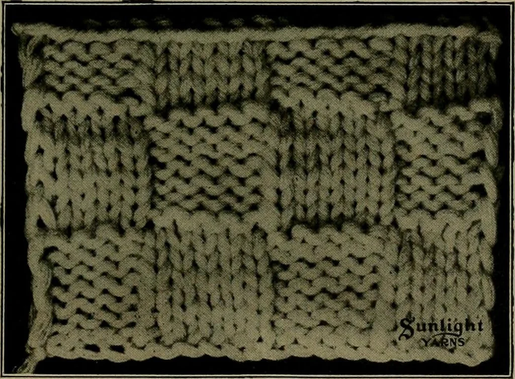 An illustration from The Sunlight book of knitting and crocheting, 1915, leaf 32