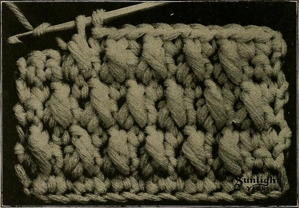An illustration from The Sunlight book of knitting and crocheting, 1915, leaf 33