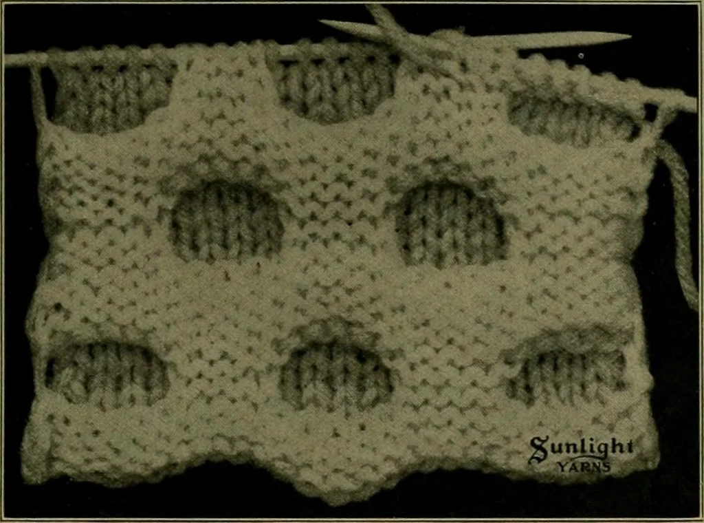 An illustration from The Sunlight book of knitting and crocheting, 1915, leaf 40