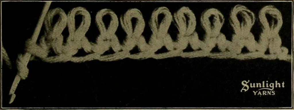 An illustration from The Sunlight book of knitting and crocheting, 1915, leaf 52