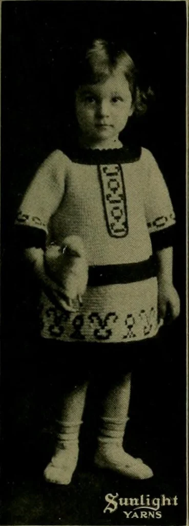 An illustration from The Sunlight book of knitting and crocheting, 1915, leaf 60