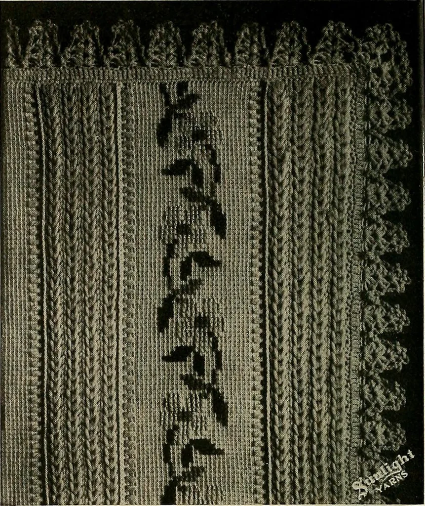 An illustration from The Sunlight book of knitting and crocheting, 1915, leaf 77
