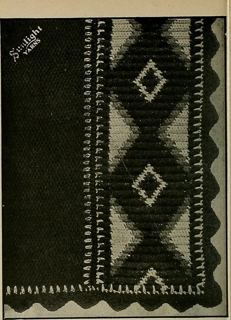 An illustration from The Sunlight book of knitting and crocheting, 1915, leaf 93