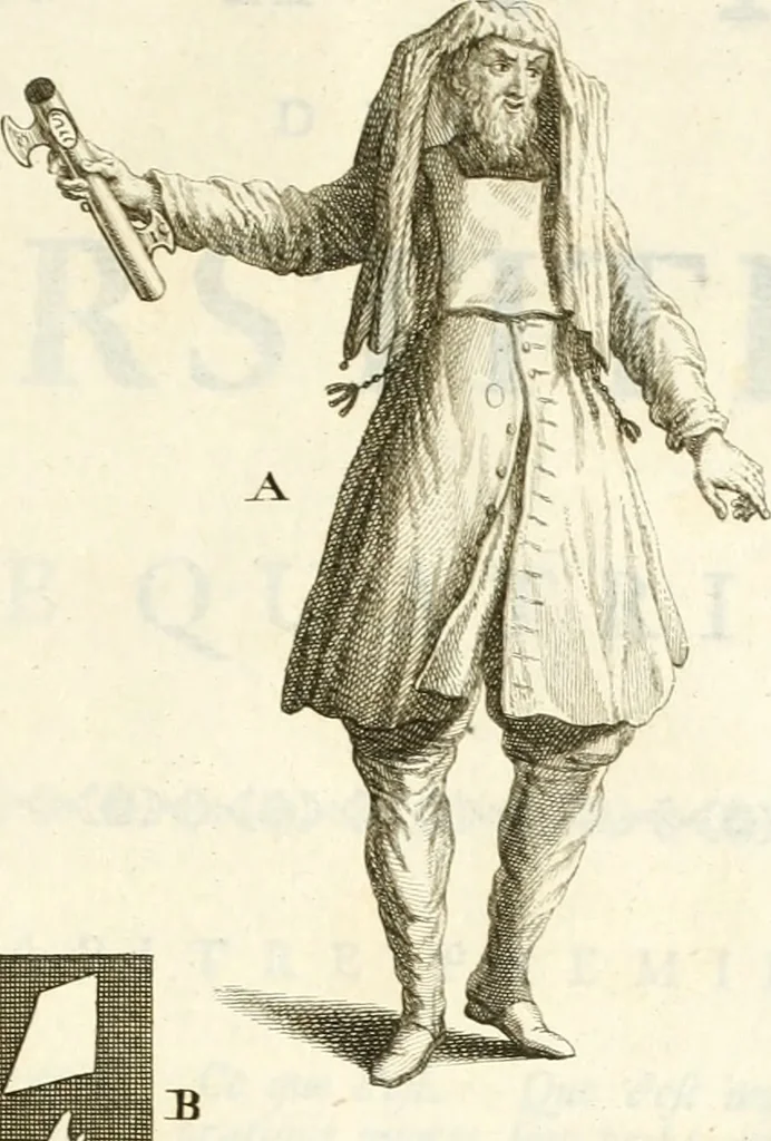 An illustration from Superstitions anciennes et modernes : prejugés vulgaires, qui ont induit les peuples à des usages & à des pratiques contraires à la religion, 1733, leaf 104