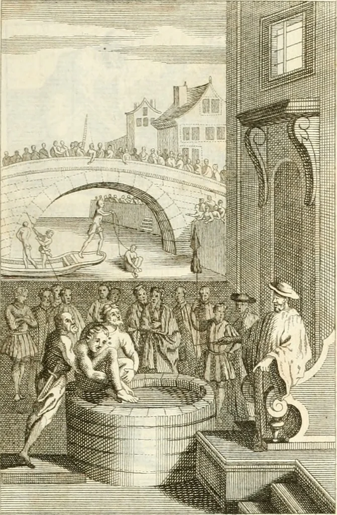 An illustration from Superstitions anciennes et modernes : prejugés vulgaires, qui ont induit les peuples à des usages & à des pratiques contraires à la religion, 1733, leaf 84