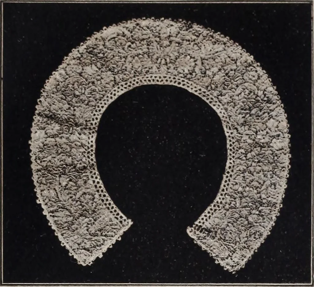 An illustration from A supplemental descriptive catalogue of specimens of lace acquired for the South Kensington museum, between June 1880 and June 1890 / By Alan S. Cole, 1891, leaf 56