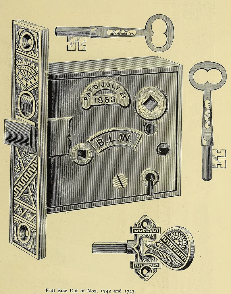 An illustration from Supplementary catalogue of the Branford Lock Works, 1881, leaf 139