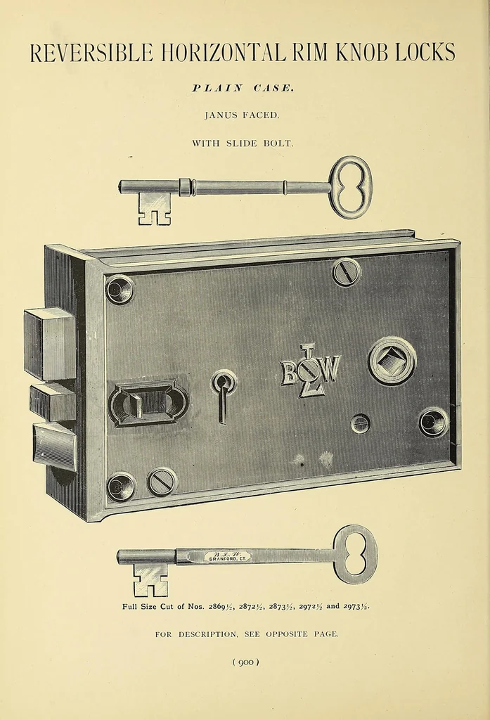 An illustration from Supplementary catalogue of the Branford Lock Works, 1881, leaf 68