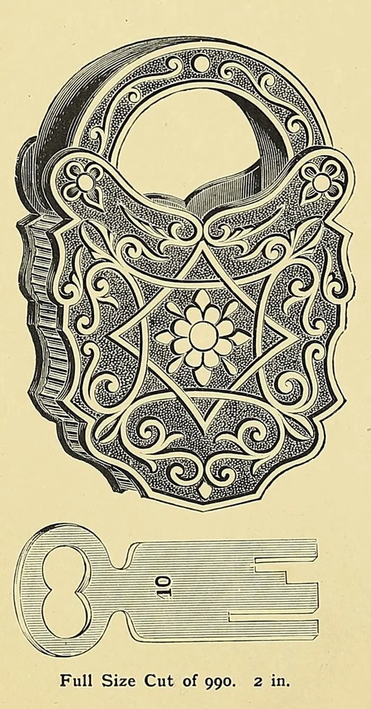 An illustration from Supplementary catalogue of the Branford Lock Works, 1881, leaf 8