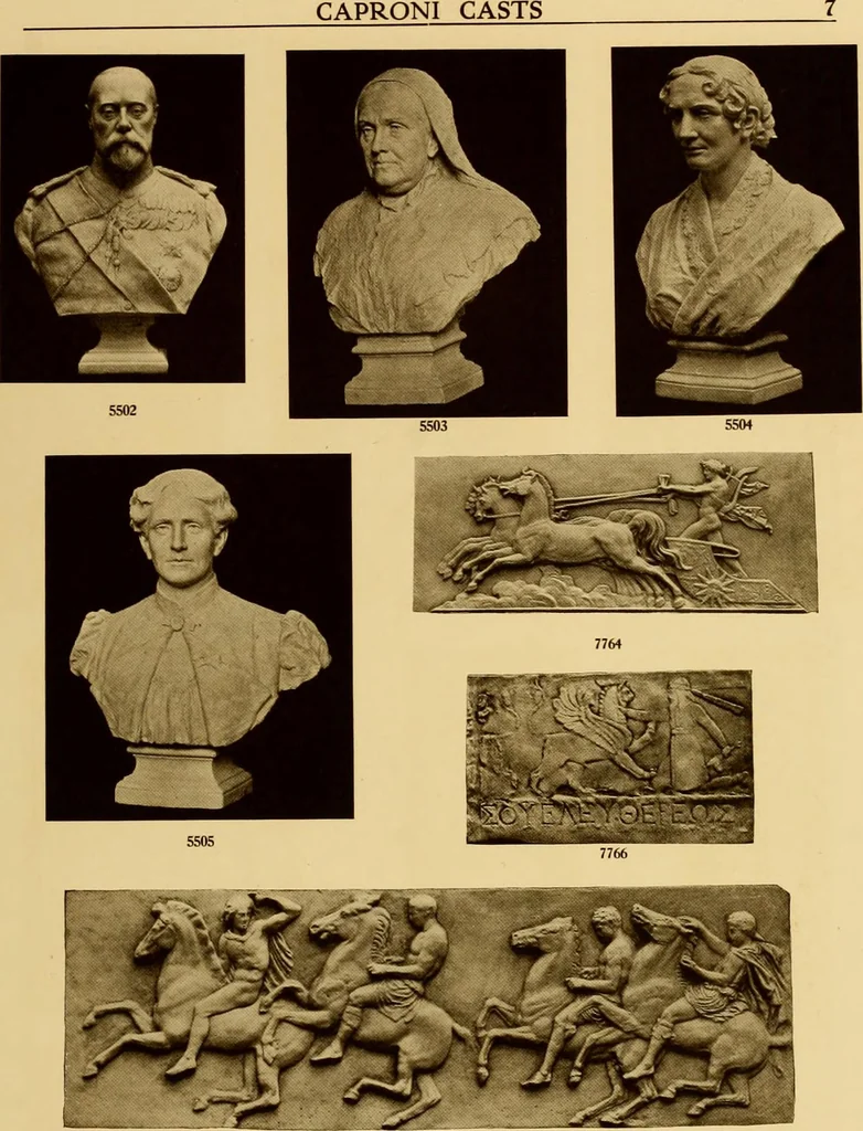 An illustration from Supplement for 1914 to Catalogue of Caproni casts : reproductions from antique, medieval and modern sculpture made and for sale by P.P. Caproni and Brother., 1914, leaf 8