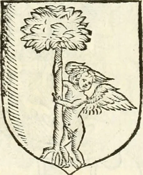 An illustration from Supplemento istorico dell'antica città di Forlì : in cui si descriue la provincia di Romagna ... : con la serie in fine dell' armi gentilizie di tutte le famiglie nobili viuenti, & alcune dell' estinte, e col catalogo de' vescoui e gouernatori ecclesiastici della medesima citta, 1678, leaf 827