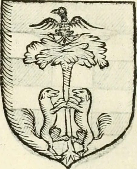An illustration from Supplemento istorico dell'antica città di Forlì : in cui si descriue la provincia di Romagna ... : con la serie in fine dell' armi gentilizie di tutte le famiglie nobili viuenti, & alcune dell' estinte, e col catalogo de' vescoui e gouernatori ecclesiastici della medesima citta, 1678, leaf 829