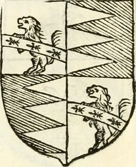 An illustration from Supplemento istorico dell'antica città di Forlì : in cui si descriue la provincia di Romagna ... : con la serie in fine dell' armi gentilizie di tutte le famiglie nobili viuenti, & alcune dell' estinte, e col catalogo de' vescoui e gouernatori ecclesiastici della medesima citta, 1678, leaf 833
