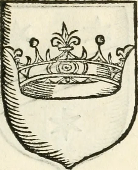 An illustration from Supplemento istorico dell'antica città di Forlì : in cui si descriue la provincia di Romagna ... : con la serie in fine dell' armi gentilizie di tutte le famiglie nobili viuenti, & alcune dell' estinte, e col catalogo de' vescoui e gouernatori ecclesiastici della medesima citta, 1678, leaf 834