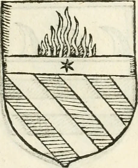 An illustration from Supplemento istorico dell'antica città di Forlì : in cui si descriue la provincia di Romagna ... : con la serie in fine dell' armi gentilizie di tutte le famiglie nobili viuenti, & alcune dell' estinte, e col catalogo de' vescoui e gouernatori ecclesiastici della medesima citta, 1678, leaf 834