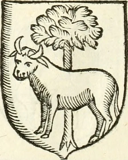 An illustration from Supplemento istorico dell'antica città di Forlì : in cui si descriue la provincia di Romagna ... : con la serie in fine dell' armi gentilizie di tutte le famiglie nobili viuenti, & alcune dell' estinte, e col catalogo de' vescoui e gouernatori ecclesiastici della medesima citta, 1678, leaf 835