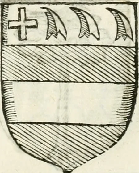 An illustration from Supplemento istorico dell'antica città di Forlì : in cui si descriue la provincia di Romagna ... : con la serie in fine dell' armi gentilizie di tutte le famiglie nobili viuenti, & alcune dell' estinte, e col catalogo de' vescoui e gouernatori ecclesiastici della medesima citta, 1678, leaf 836