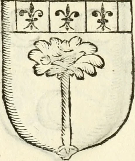 An illustration from Supplemento istorico dell'antica città di Forlì : in cui si descriue la provincia di Romagna ... : con la serie in fine dell' armi gentilizie di tutte le famiglie nobili viuenti, & alcune dell' estinte, e col catalogo de' vescoui e gouernatori ecclesiastici della medesima citta, 1678, leaf 839