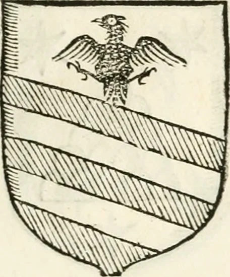 An illustration from Supplemento istorico dell'antica città di Forlì : in cui si descriue la provincia di Romagna ... : con la serie in fine dell' armi gentilizie di tutte le famiglie nobili viuenti, & alcune dell' estinte, e col catalogo de' vescoui e gouernatori ecclesiastici della medesima citta, 1678, leaf 840