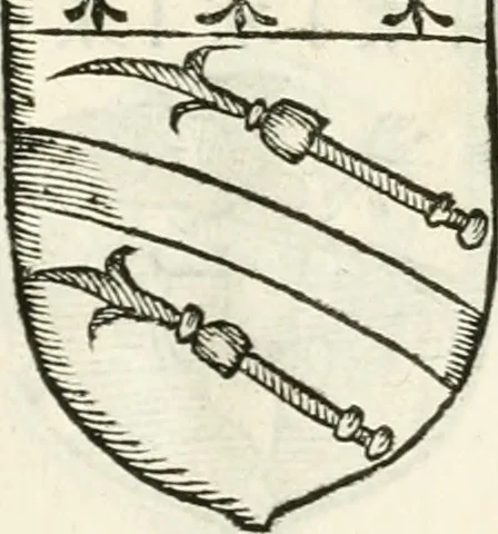 An illustration from Supplemento istorico dell'antica città di Forlì : in cui si descriue la provincia di Romagna ... : con la serie in fine dell' armi gentilizie di tutte le famiglie nobili viuenti, & alcune dell' estinte, e col catalogo de' vescoui e gouernatori ecclesiastici della medesima citta, 1678, leaf 840