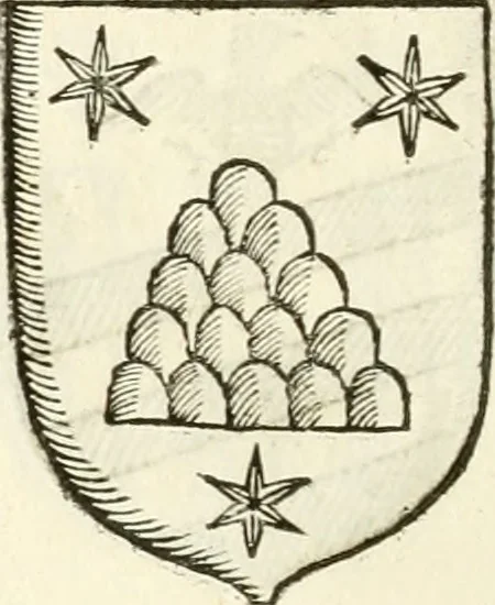 An illustration from Supplemento istorico dell'antica città di Forlì : in cui si descriue la provincia di Romagna ... : con la serie in fine dell' armi gentilizie di tutte le famiglie nobili viuenti, & alcune dell' estinte, e col catalogo de' vescoui e gouernatori ecclesiastici della medesima citta, 1678, leaf 841